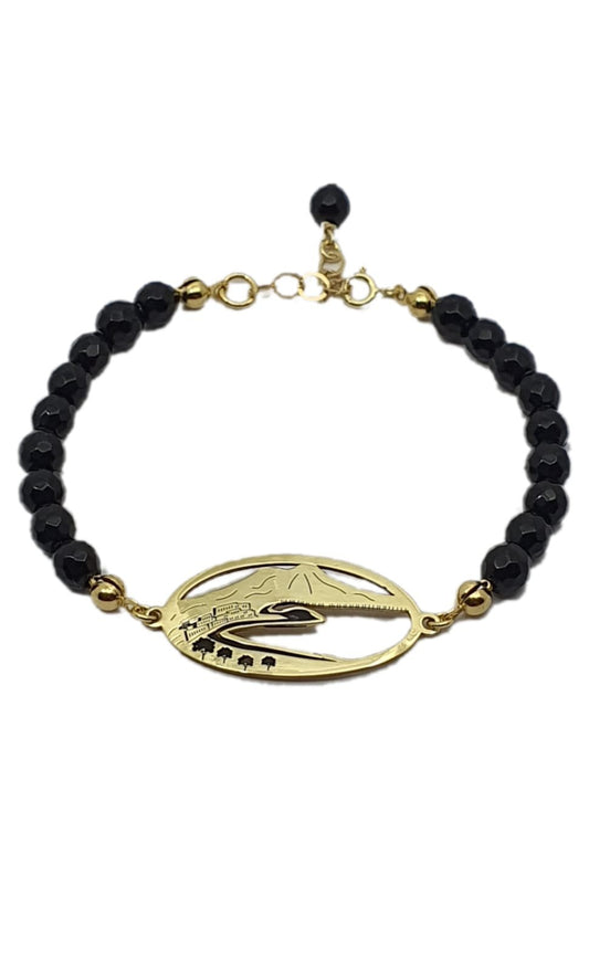 Bracciale Maradona Argento Pietre Onice