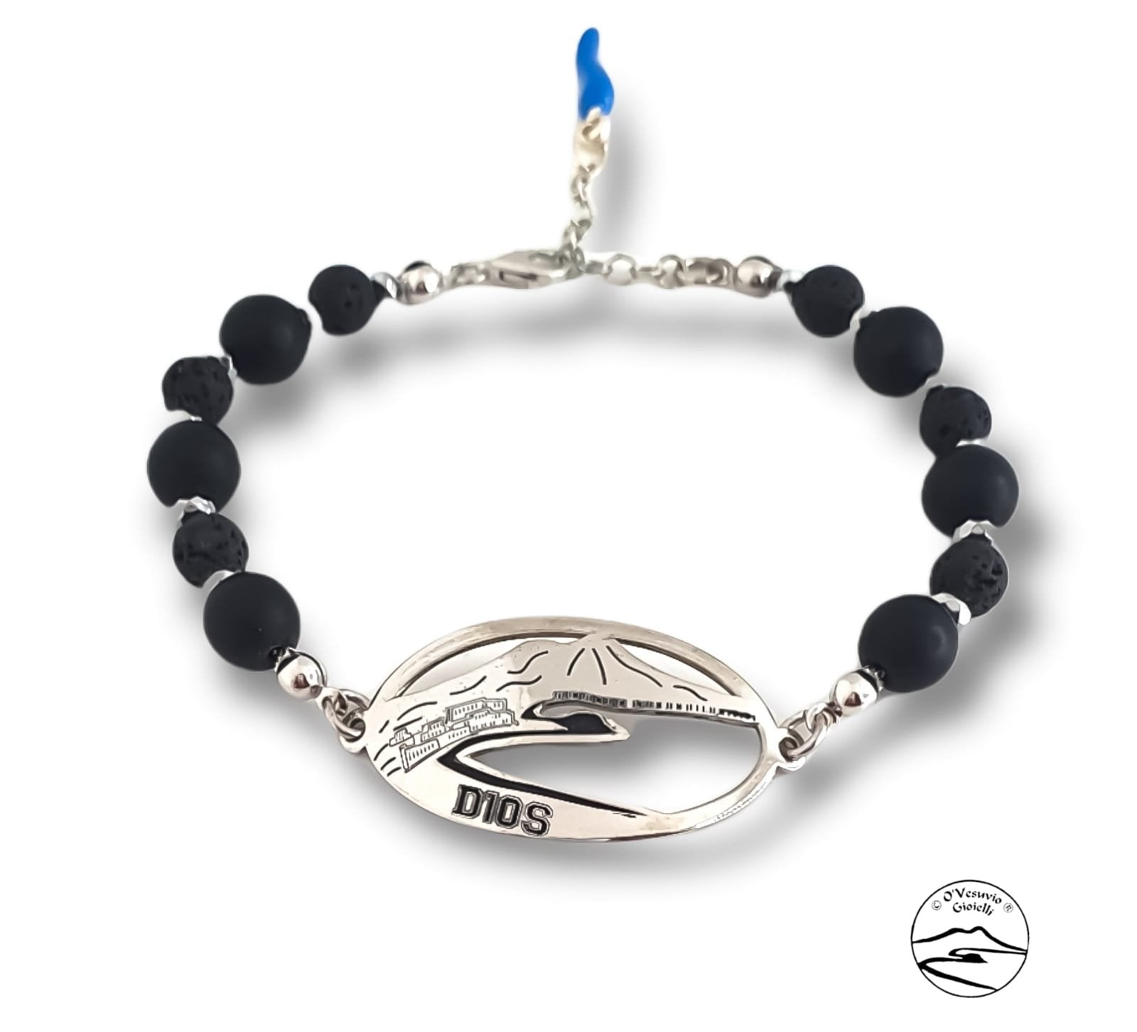 Bracciale Vesuvio D10S In Argento 925 – Gioiello Artigianale Made In Italy, Omaggio A Maradona