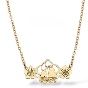 Collana Azzurro Capri Fiori