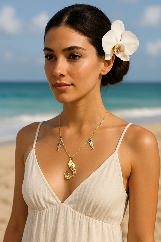 Collana Partenope con cavallucci marini