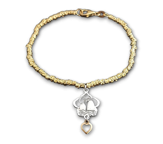 Bracciale Azzurro Capri Bicolor