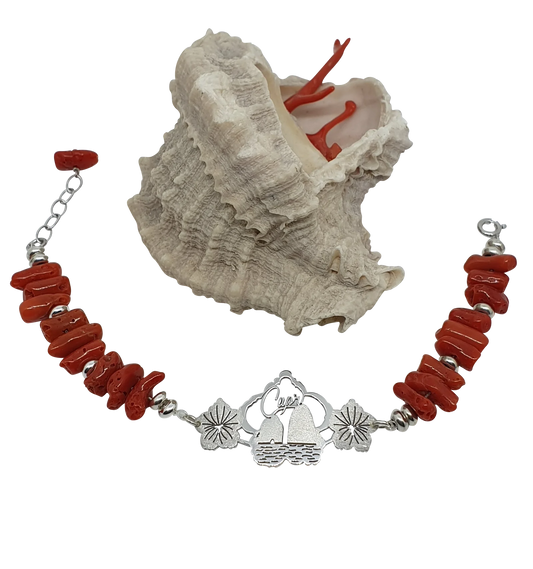 Bracciale Capri Argento e Corallo