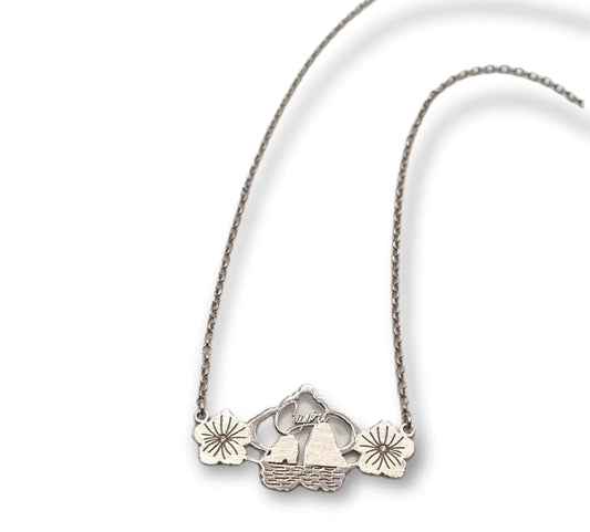 Collana Azzurro Capri Fiori
