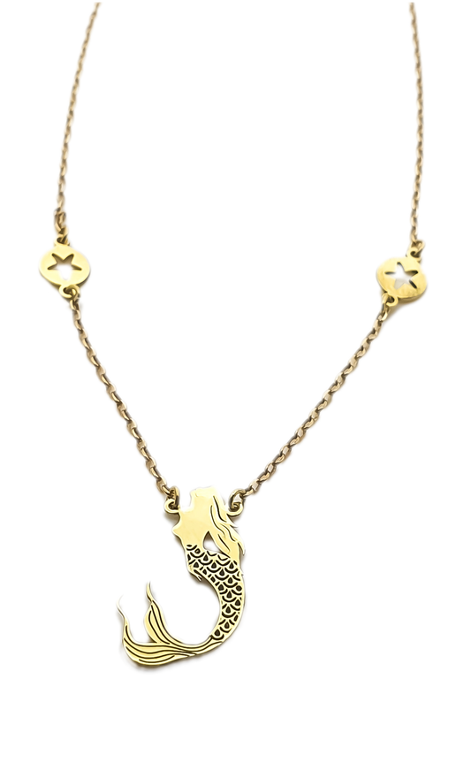 Collana Sirena Partenope in Argento Bagno Oro