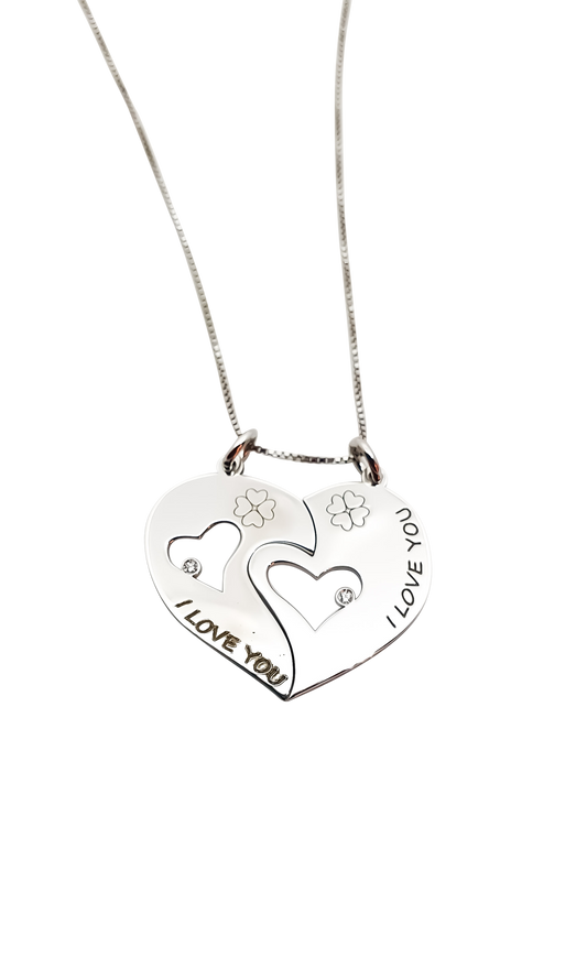collana cuore spezzato argento personalizzata