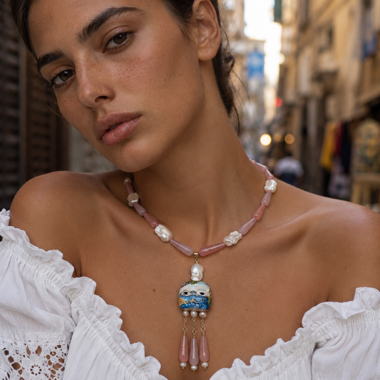 Collana Pulcinella pezzo unico perle