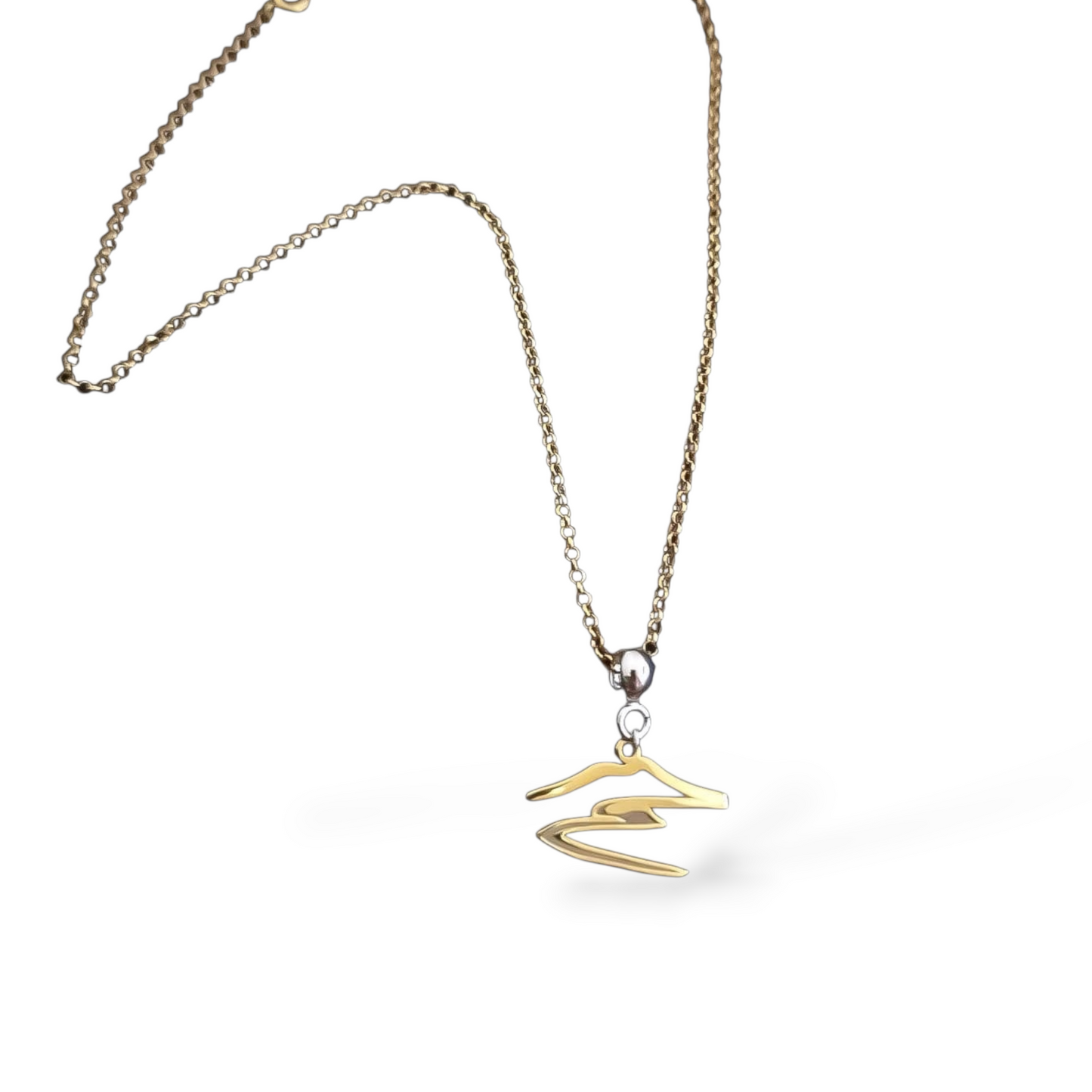 Collana Vesuvio stilizzato in argento 925 placcato oro