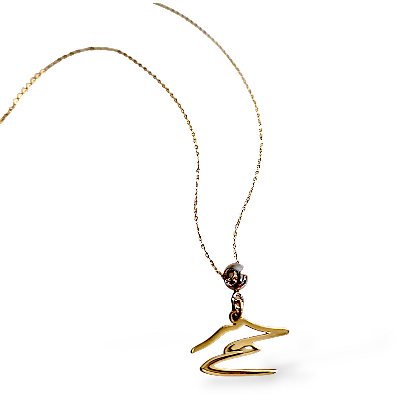 Collana Vesuvio stilizzato in argento 925 placcato oro